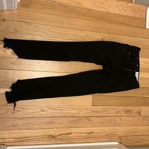 Rag & Bone Crop Black Jean Mid Rise